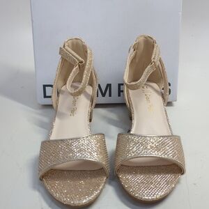 Dream Pairs Women's Chunky Block Heel Sandals US 13 Gold